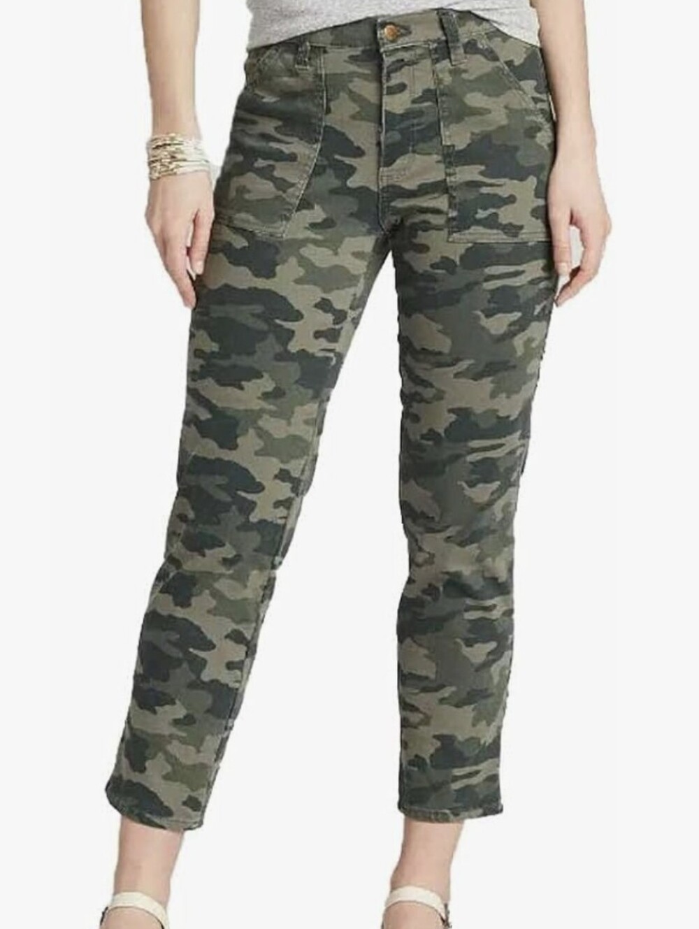 Universal Thread Camo High Rise Straight Pants Size 12/31 NWT Stretch